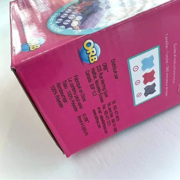 NEW Plush Craft Personalizable Purple Pillow Art Kit Create Any Letter Pink Blue - Picture 5 of 11